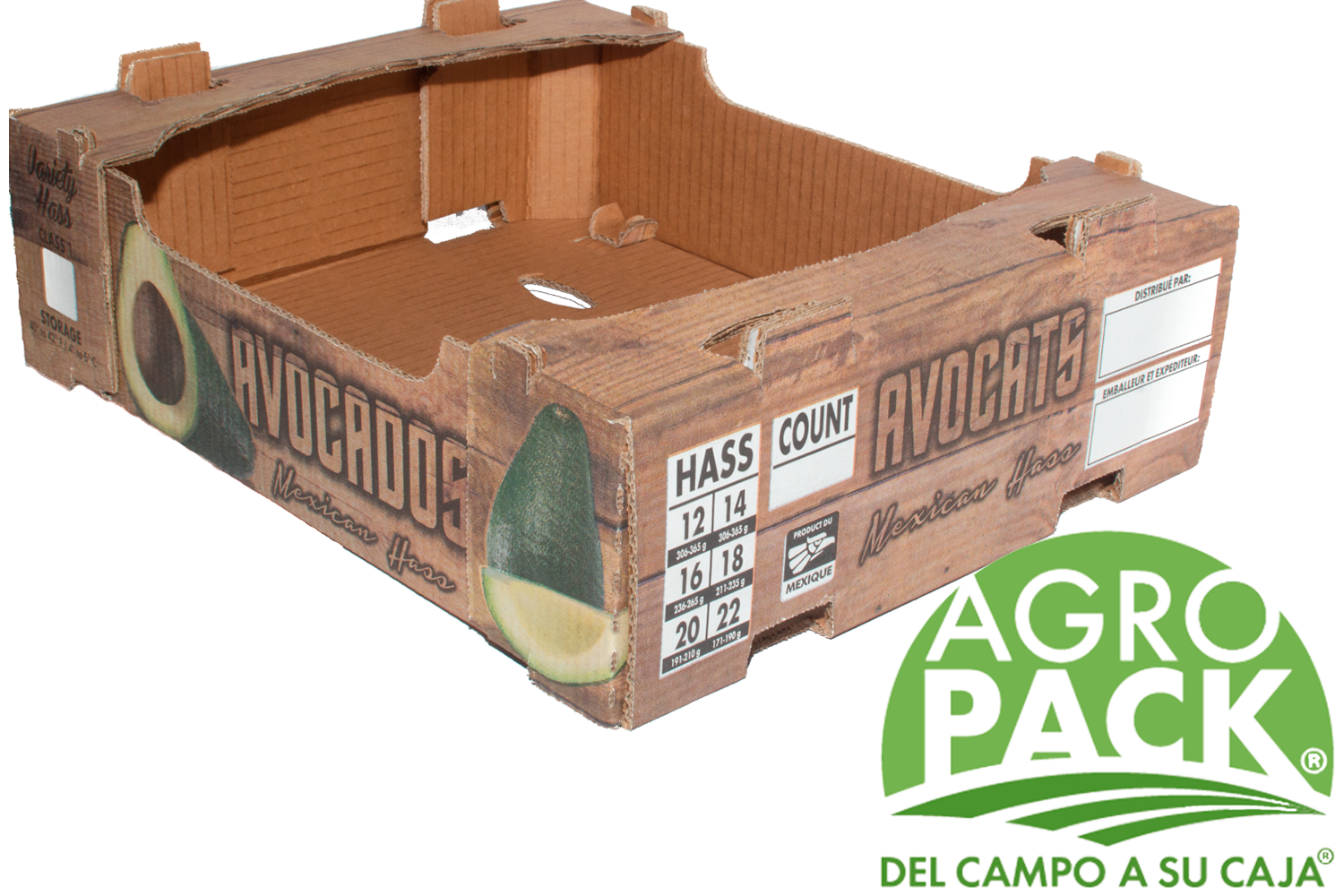 Caja de aguacate