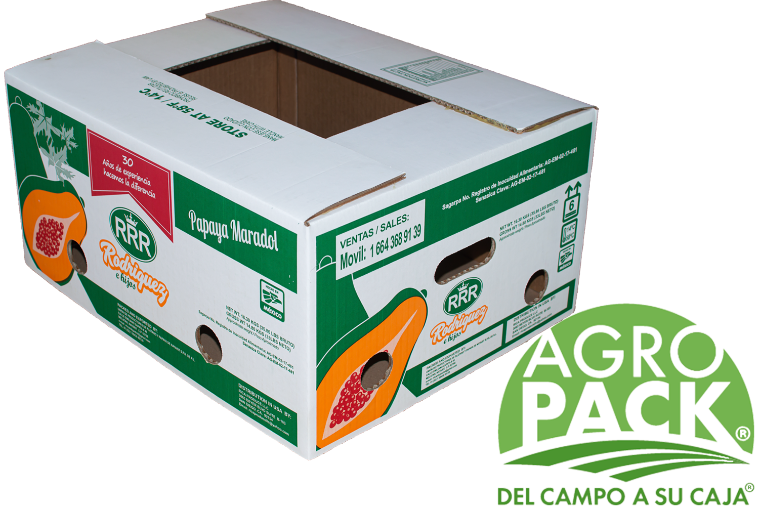 Caja de papaya